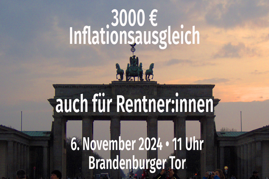 Seniorenvertretung Tempelhof-Schöneberg 3000 € Inflationsausgleich auch für Rentner:innen