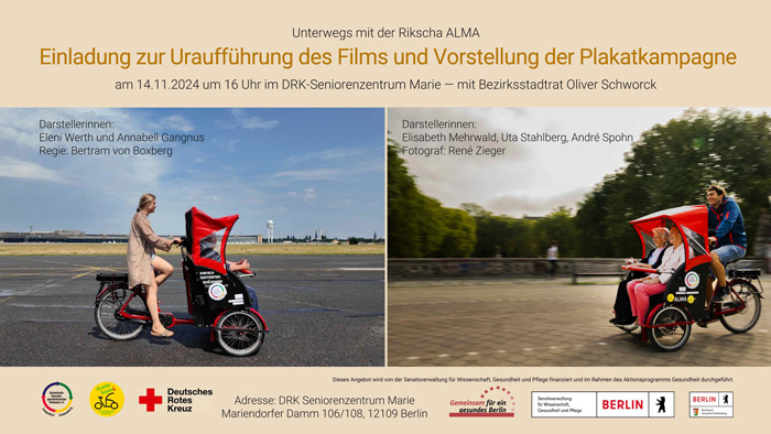 Seniorenvertretung Tempelhof-schöneberg Flotte Sozial Rikscha Pedicab Alma GGV